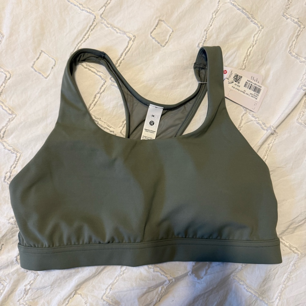lululemon athletica Olive Green Racerback Sports Bra